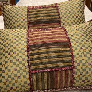 Striped and Checkered Accent Pillows